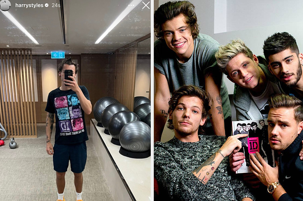 Harry Styles Posted A Selfie In A 1D T-Shirt And Fans Are Absolutely Losing It