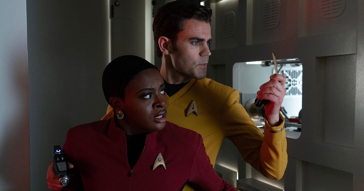 Witness the first meeting between James T. Kirk and Uhura on Star Trek: Strange New Worlds