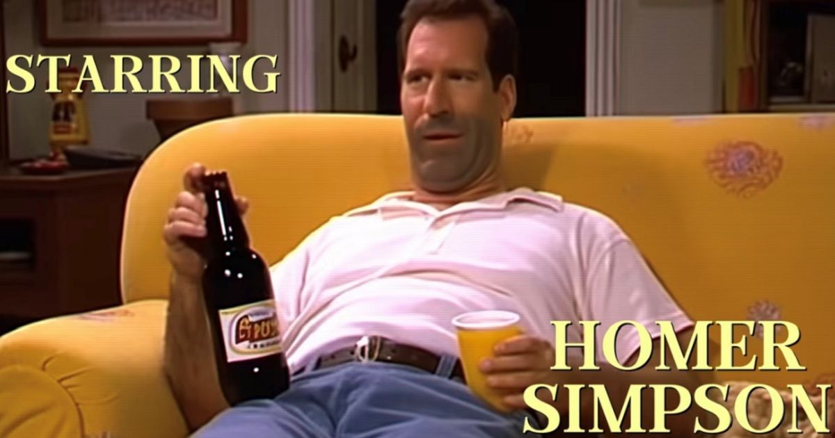 The Simpsons Meets Married… with Children in Slightly Unnerving Live-Action AI Crossover Video