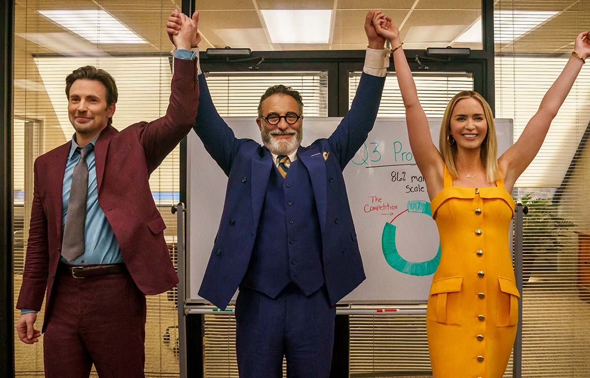 Emily Blunt & Chris Evans’s Big Pharma Satire Is A Limp ‘Wolf Of Wall Street’ Riff [TIFF]